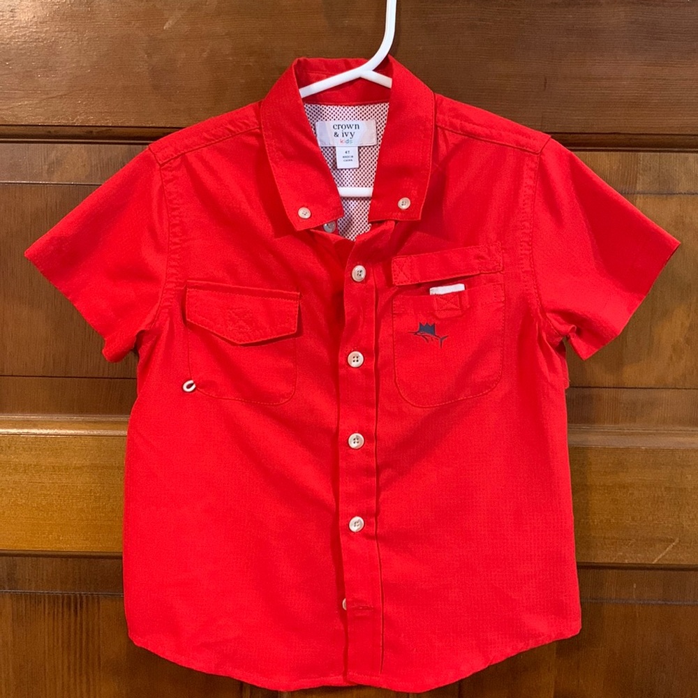 4T Crown & Ivy Fishing Shirt